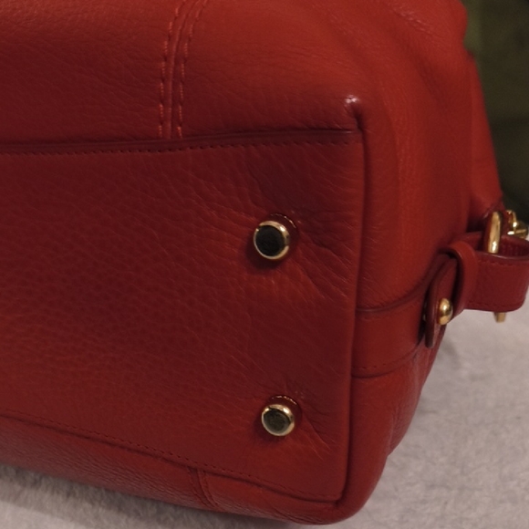 Coach Cherry Red Leather Satchel - Picture 5 of 16